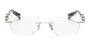 BALMAIN BPX-150-C PIERRE Unisex Optical Frame Brushed Silver with Blue Swirl