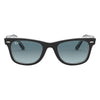 Ray-Ban RB2140 1294/3M Unisex Sunglasses Polished Black On Transparent
