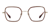 GIGISTUDIOS 6759/2 ELBA M/FULL Women Optical Frame Gold and brown