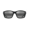 MAUI JIM MJ 604-02 Men Sunglasses Black Gloss with Grey interior