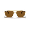 RAYBAN RB3663 001/57 60 - METAL SHEET Rayban Gold Square