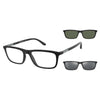 EMPORIO ARMANI EA4160 5042 /1W Men Optical Frame with Clip-On Sunglass Matte Black