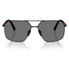 PRADA SPS A50 1BO02G 60 - Metal full Prada Black Square