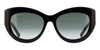 JIMMY CHOO XENA/S 8079O Women Sunglasses Shiny Black with Sparkles