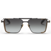 AKONI AKS-203E 58 Unisex Sunglasses Matte Black Gold