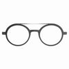 LINDBERG N.O.W TITANIUM 6543 Unisex Optical Frame Charcoal with silver temples