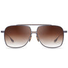 DITA DTS100-A-03 Unisex Sunglasses Black Iron White Gold