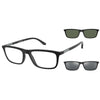 EMPORIO ARMANI EA4160 5042/ 1W Men Optical with Clip-On Sunglasses Matte Black