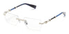 BALMAIN BPX-150-C PIERRE Unisex Optical Frame Brushed Silver with Blue Swirl