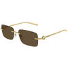 GUCCI GG1703S 004 55 - 3 pcs Gucci Gold brown Square