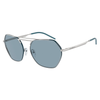 EMPORIO ARMANI EA 2148 3015/80 Women Sunglasses Shiny Silver