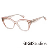 GIGISTUDIOS 6732/6 POPPY Women Optical Frame Translucent pink with solid pink lamination