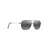 MAUI JIM MJ 877-02 Men Sunglasses Black with Silver stripe