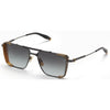 AKONI AKS-203E 58 Unisex Sunglasses Matte Black Gold