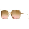 TOM FORD TF1039 25F 59 Women Sunglass Ivory and Gold