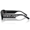 DOLCE&GABBANA DG6187 501/87 Unisex Sunglasses Molded Black Crystal Clear Temples.