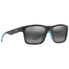 MAUI JIM MJ 897-02 Unisex Sunglass Black with Teal stripes