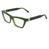 SALVATORE FERRAGAMO SF3021 317 54 - Sheet full SALVATORE FERRAGAMO GREEN Cateye