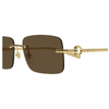 GUCCI GG1703S 004 55 - 3 pcs Gucci Gold brown Square