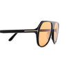 TOM FORD FT 934 01E Aviator Men Sunglasses Shiny Black