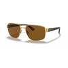 RAYBAN RB3663 001/57 60 - METAL SHEET Rayban Gold Square