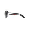 PRADA SPS 56M DG0-5W1 Men Sunglasses BLACK RUBBER