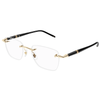 MONT BLANC MB0346O 001 Men Optical Glasses Gold