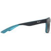 MAUI JIM MJ 897-02 Unisex Sunglass Black with Teal stripes