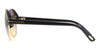 TOM FORD TF929 01B Men Sunglasses Shiny Black with Gold