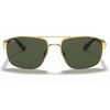 RAYBAN RB3663 001/31 60 - METAL SHEET Rayban Gold brown Square