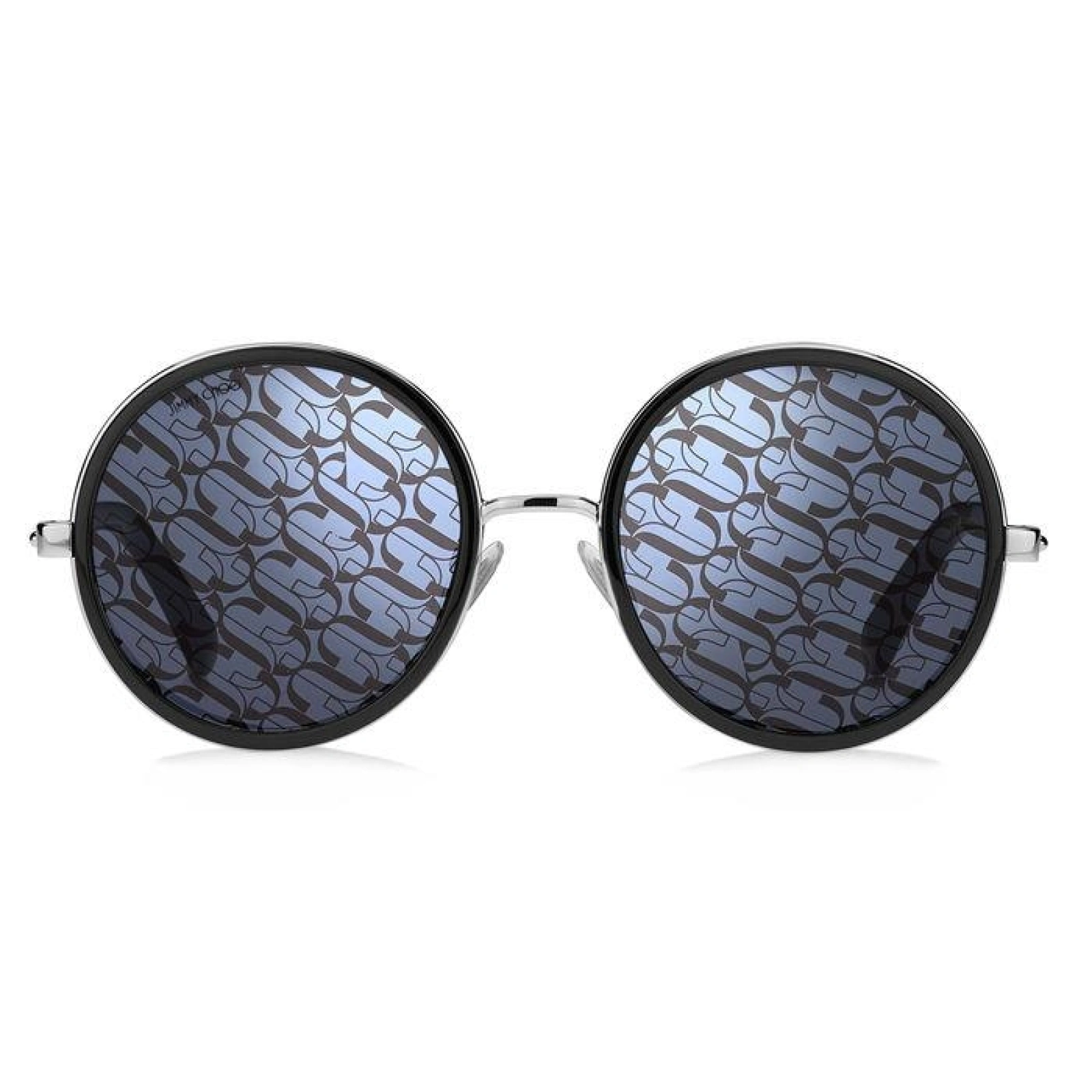 Jimmy Choo - Andie - Black Acetate Round Framed Sunglasses with Silver  Lurex Detailing - Sunglasses - Jimmy Choo Eyewear - Avvenice