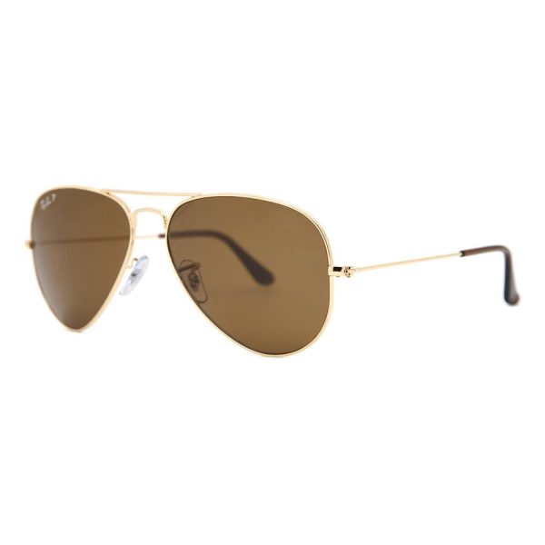 Ray-Ban RB 3025 001/57 Aviator Unisex Sunglasses GOLD - Image 2