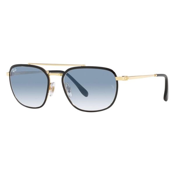 Ray-Ban RB 3708 9000/3F Unisex Sunglasses Black On Gold - Image 2