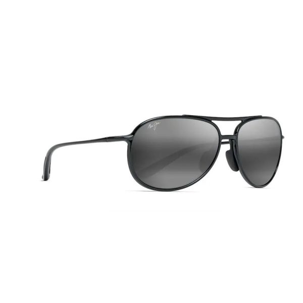 MAUI JIM MJ438-02 Men Sunglasses Black Gloss - Image 2