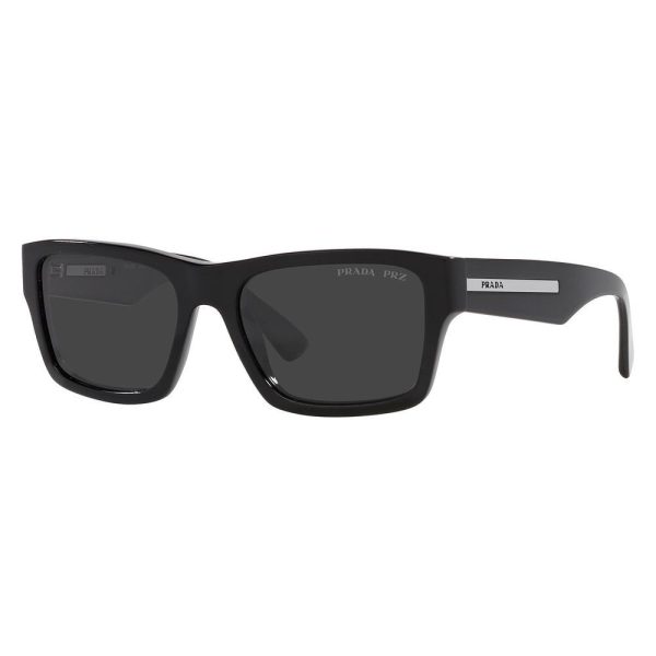 PRADA SPR 25Z 1AB-08G - Sheet full Prada Black Square Men Sunglasses BLACK - Image 2