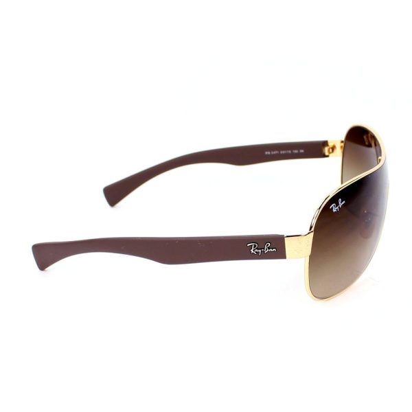 Ray-Ban RB 3471 001/13 Men Sunglasses Gold and brown - Image 3