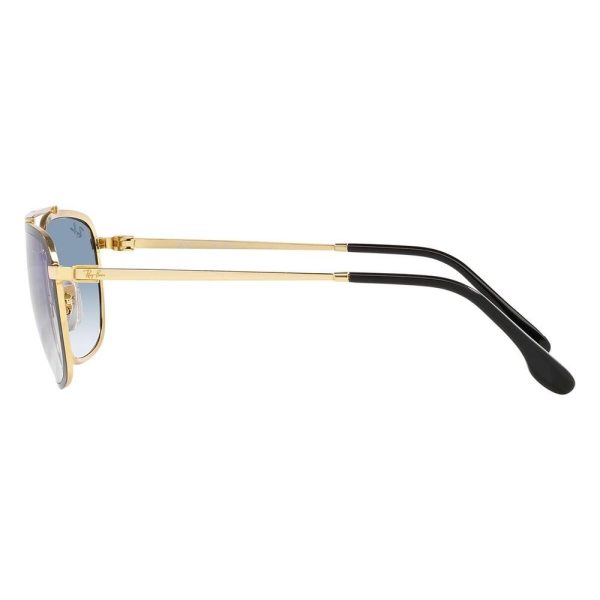 Ray-Ban RB 3708 9000/3F Unisex Sunglasses Black On Gold - Image 3