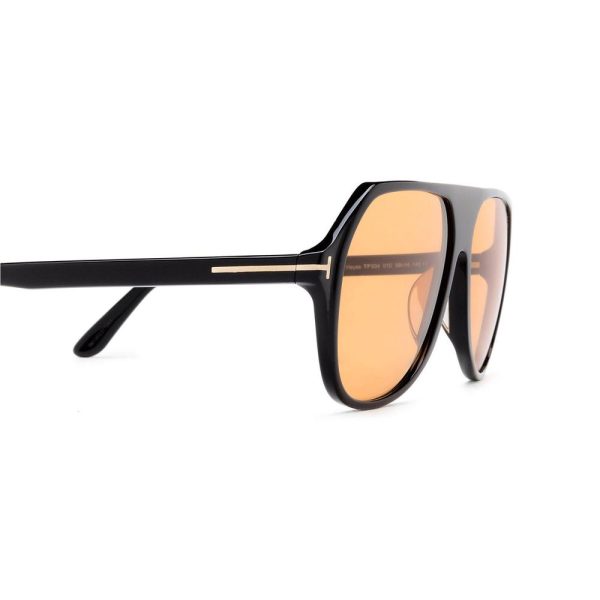 TOM FORD FT 934 01E Aviator Men Sunglasses Shiny Black - Image 3