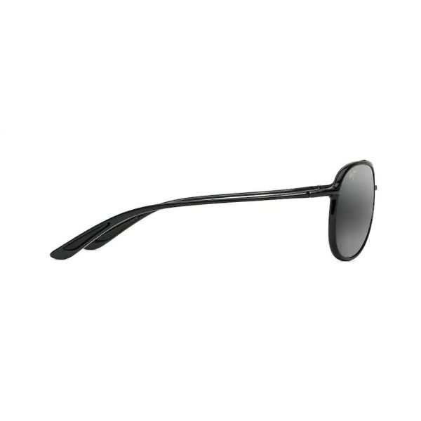 MAUI JIM MJ438-02 Men Sunglasses Black Gloss - Image 3