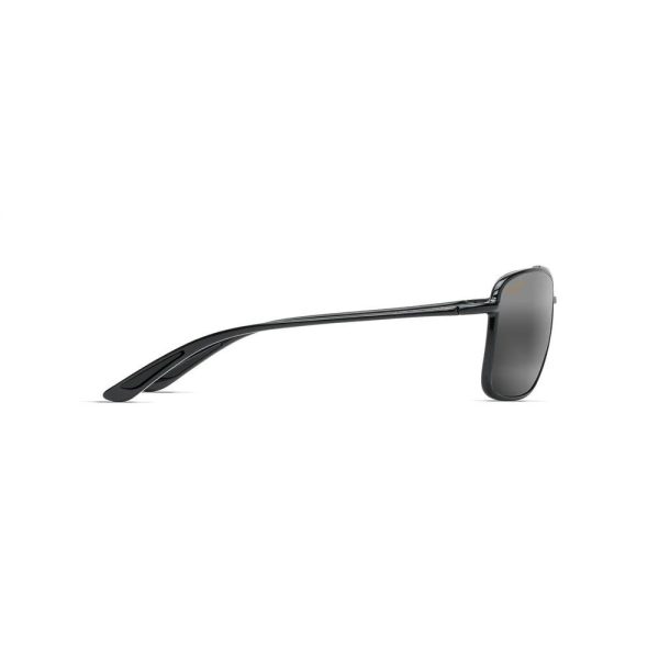 MAUI JIM MJ 437-02 Men Sunglasses Black Gloss - Image 3