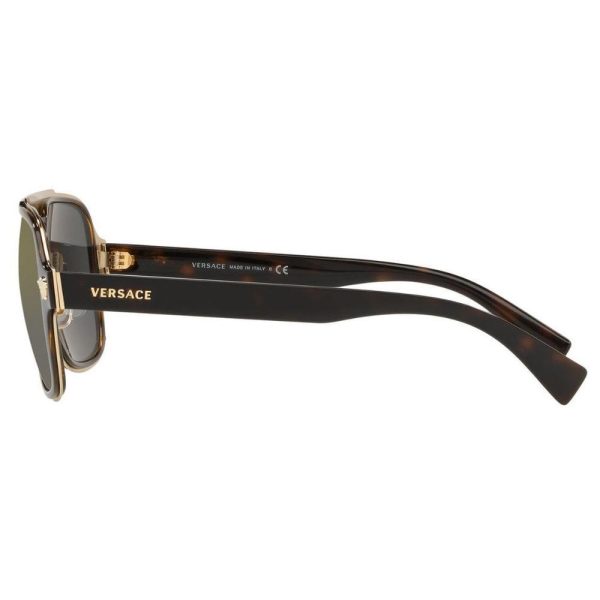 VERSACE VE 2199 1252/4T 3N Men Sunglass Brown & Gold - Image 3