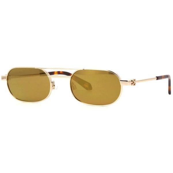 OFF-WHITE OERI 123 7676 Unisex Sunglass Gold - Image 2