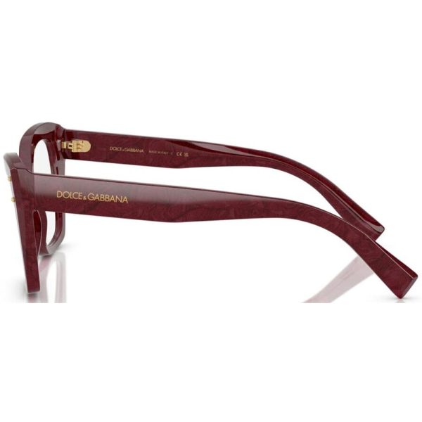 DOLCE&GABBANA DG 3386 3442 Women Optical Glasses Bordeaux - Image 3