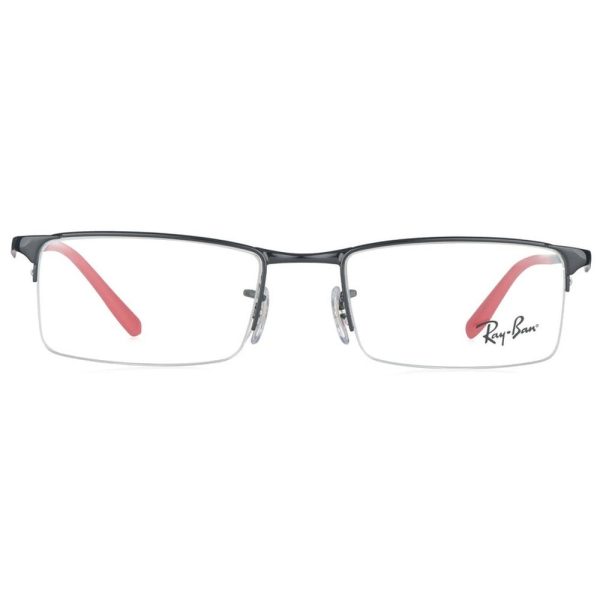 RAYBAN RB6304I 2509 - Metal Supra Rayban Black red Square