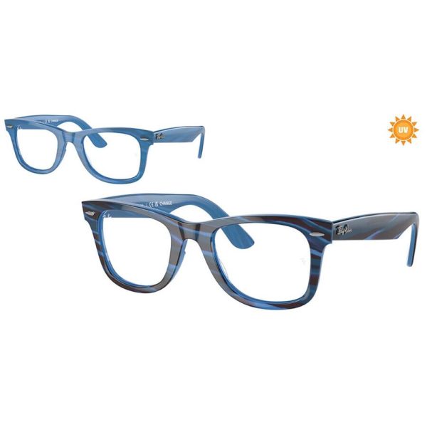 RAYBAN RB4340V 8384 - Sheet full Rayban Blue Square - Image 2