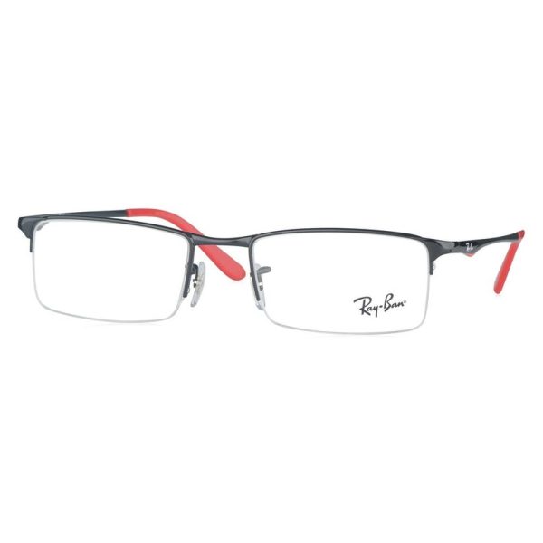 RAYBAN RB6304I 2509 - Metal Supra Rayban Black red Square - Image 2