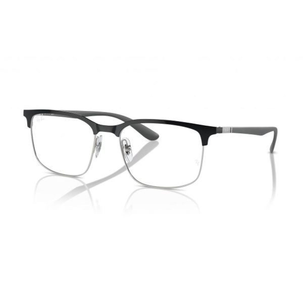 RAYBAN RB6518 3163 - Metal full Rayban Silver black Square - Image 2