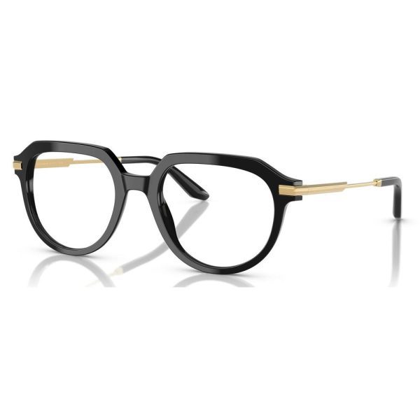 DOLCE&GABBANA DG 3402 501 - METAL SHEET DOLCE&GABBANA Black gold Round - Image 2