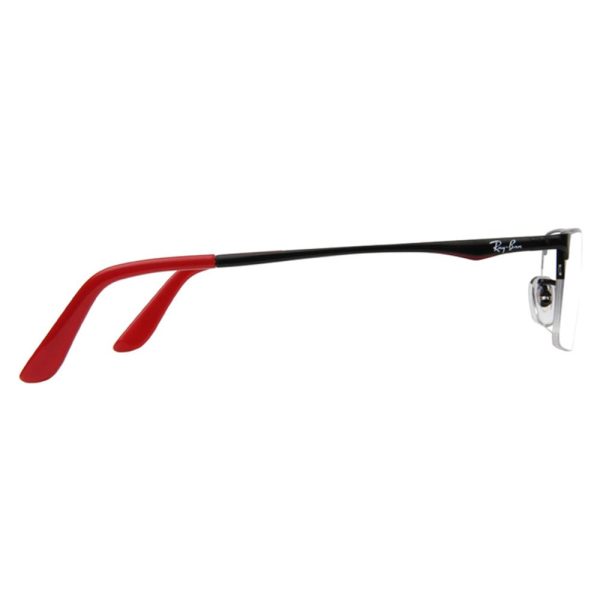 RAYBAN RB6304I 2509 - Metal Supra Rayban Black red Square - Image 3