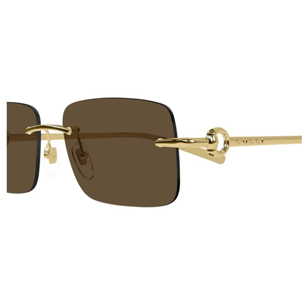 GUCCI GG1703S 004 55 - 3 pcs Gucci Gold brown Square - Image 3